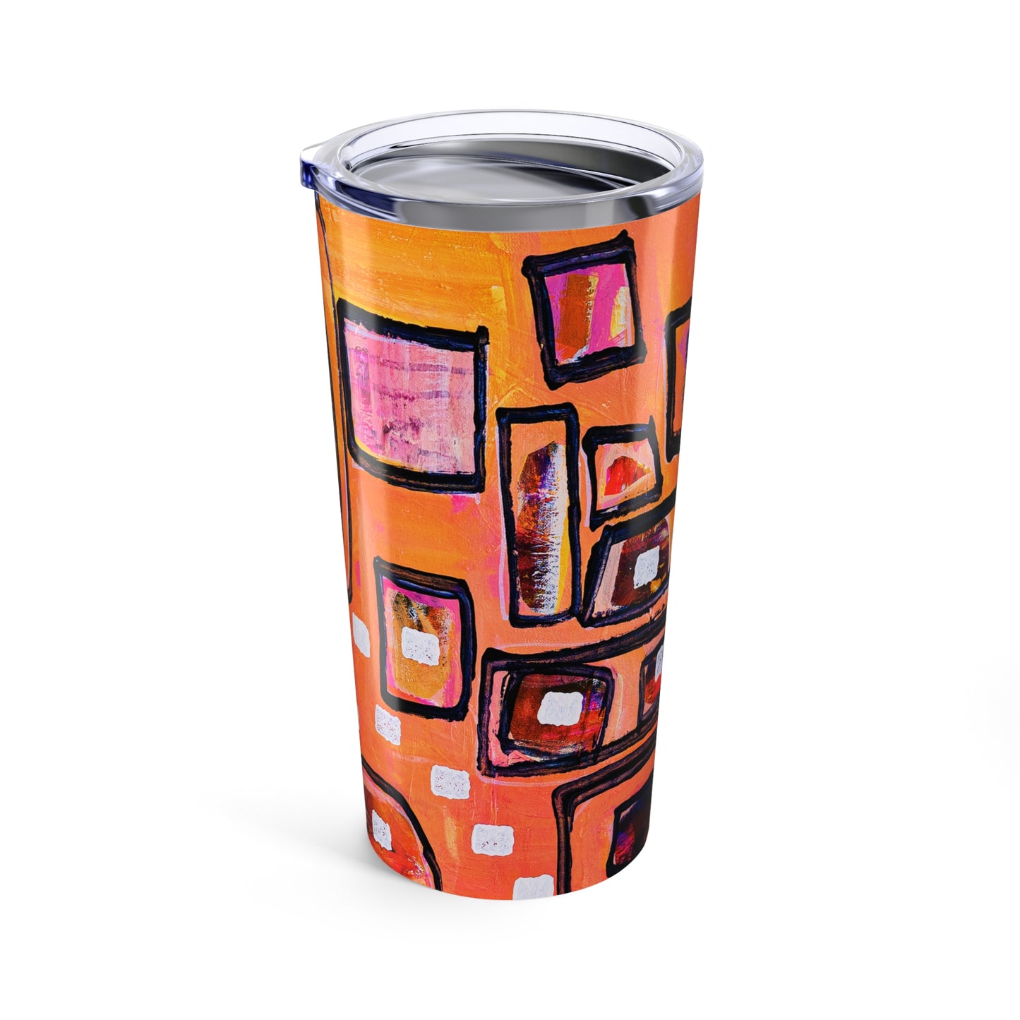 Tumbler 20oz (Peach Geometric)