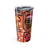 Tumbler 20oz (Peach Geometric)