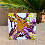 Magenta & Pink Acrylic Pour Triptych