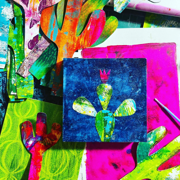 Colorful Cactus Collages