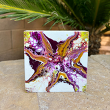 Magenta & Pink Acrylic Pour Triptych