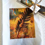 Cotton Four Sack Tea Towel (Feather)