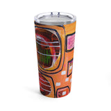 Insulated Stainless-Steel Tumbler 20oz (Peach Geometric)