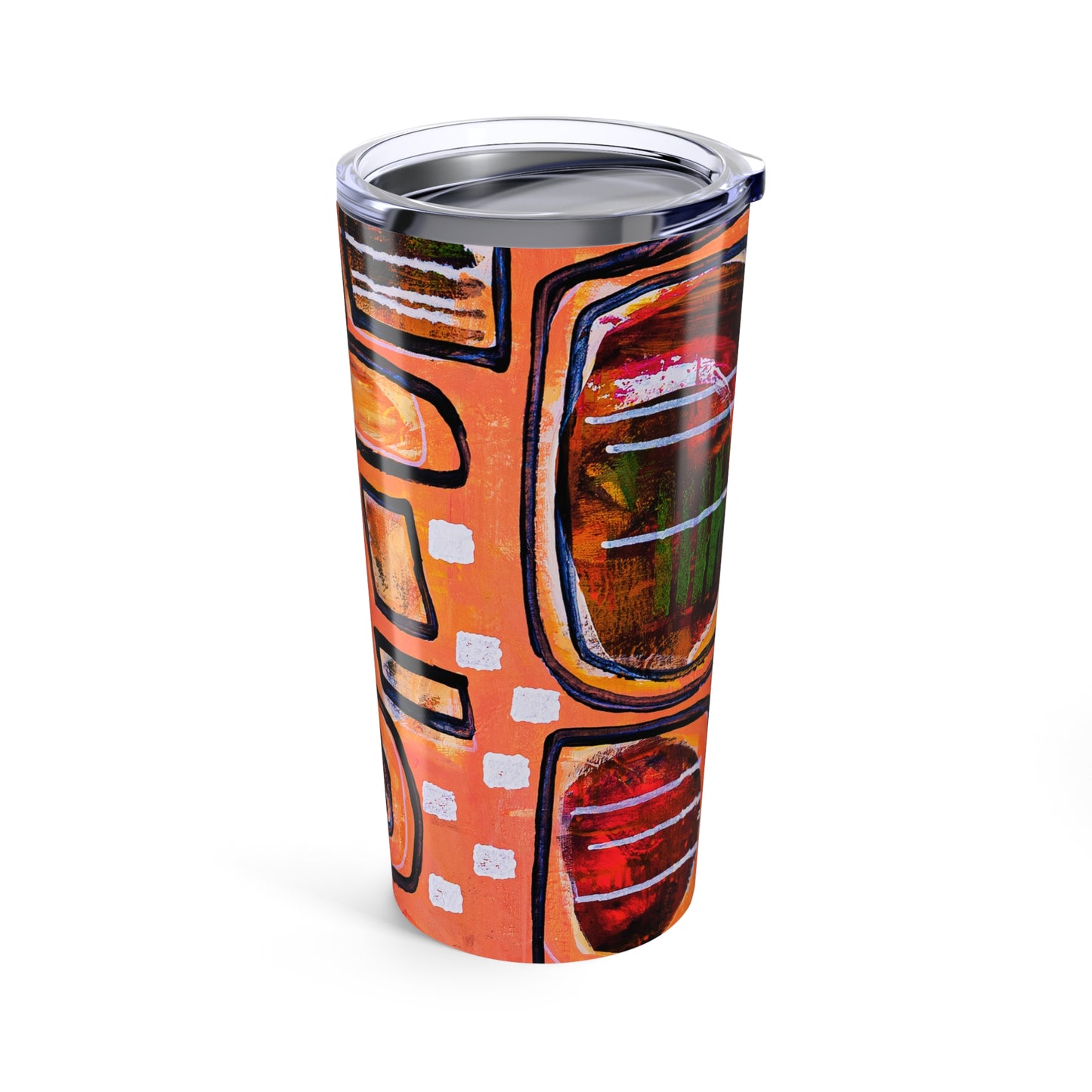 Tumbler 20oz (Peach Geometric)